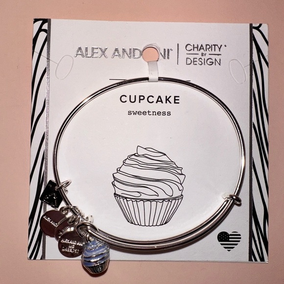 Alex and Ani 🧁 Purple & Silver Cupcake bangle - Picture 1 of 3